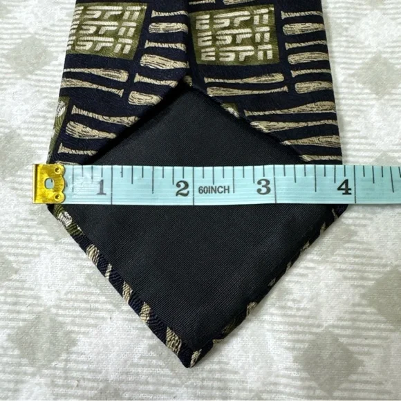 Vintage ESPN by Wemco New Orleans Sports Baseball  Ballgame Fan Silk Tie - Picture 5 of 6